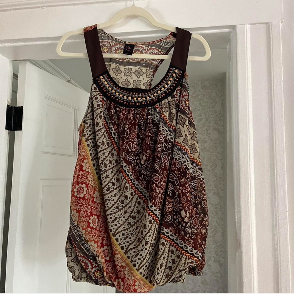 Wrapper Multicolor Bohemian Patterned Blouse